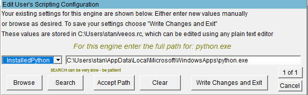 scriptConfig Dialog