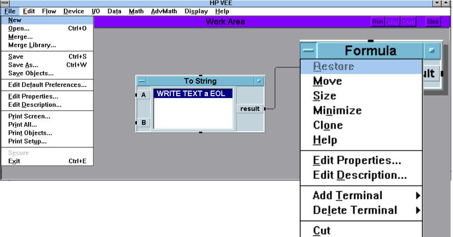 VEE 3.1 Screenshot